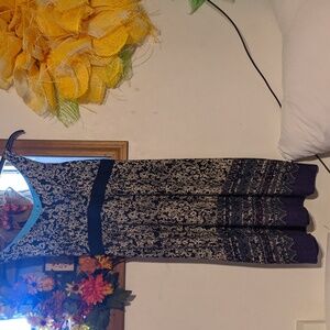 Athleta Dress with Built-in Shelf Bra Blue & Purple Womens Size Small